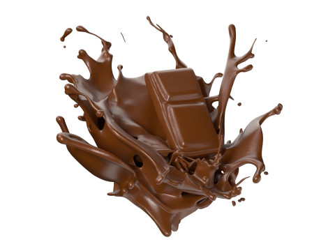 Chocolate Splash v1 3D Model
