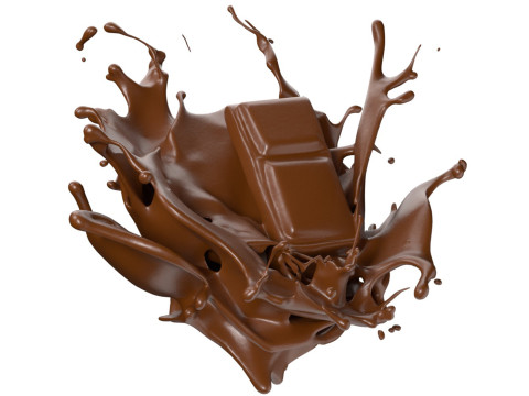 Chocolate Splash v1 Model 3D