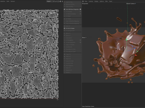 Chocolate Splash v1 Model 3D