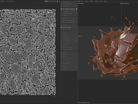Cioccolato Splash v1 Modello 3D