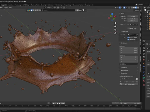 Chocolate Splash v2 3D Model