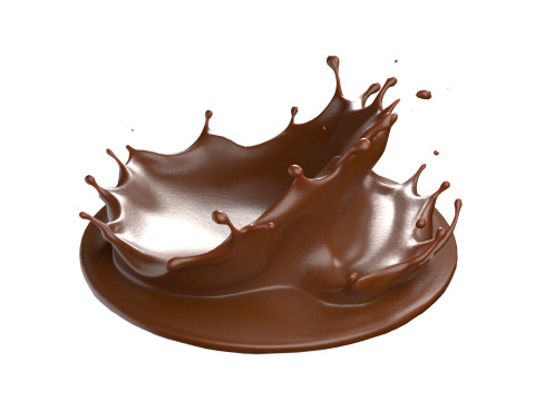 Chocolate Splash v3 3D Model
