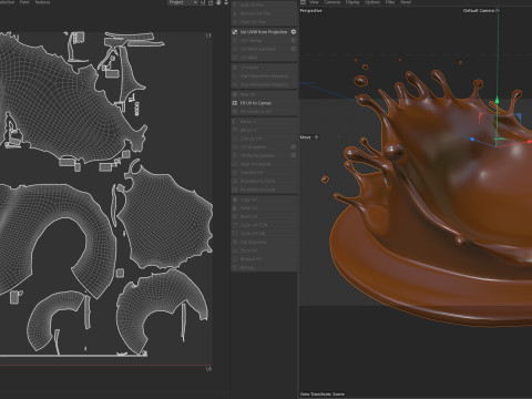 Chocolate Splash v3 3D Model
