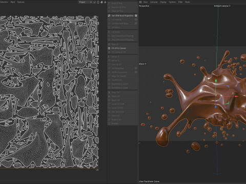 Chocolate Splash v4 3D Model