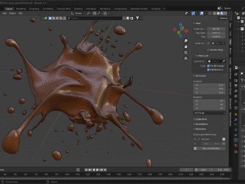 Chocolate Splash v4 3D Model