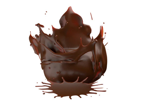 Chocolate Splash v5 3D Model