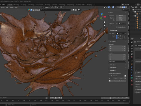 Chocolate Splash v5 Modèle 3D
