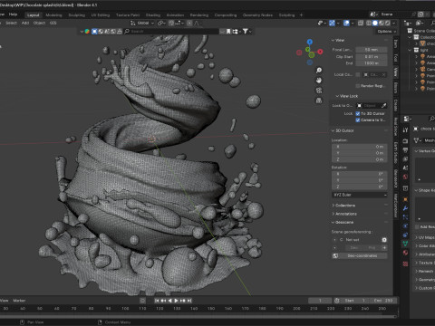 Chocolate Splash v6 3D मॉडल