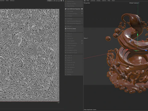 Chocolate Splash v6 3D Model