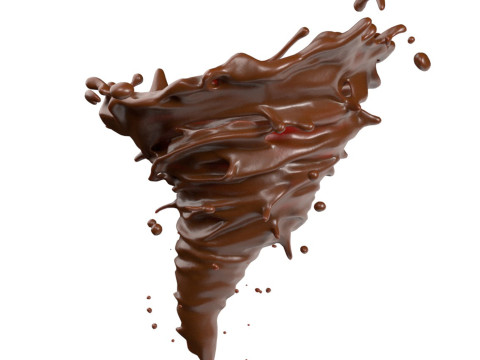 Chocolate Splash v10 3D Модель