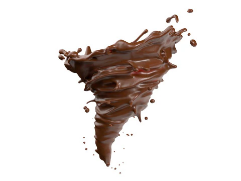 Chocolate Splash v10 3D Model