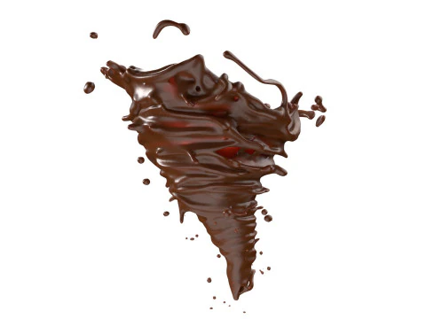 Chocolate Splash v10 3D Model
