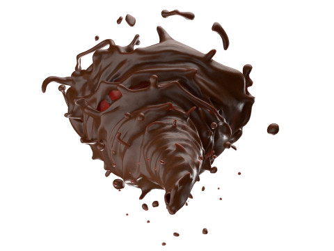 Chocolate Splash v10 3D 모델