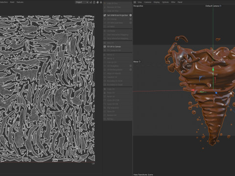 Chocolate Splash v10 3D 모델