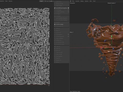 Chocolate Splash v10 3D Model