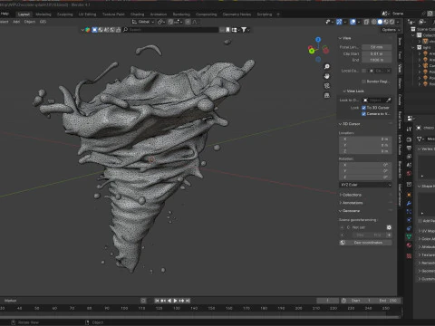 Chocolate Splash v10 3D Model