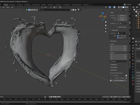 Chocolate Splash v11 3D Model