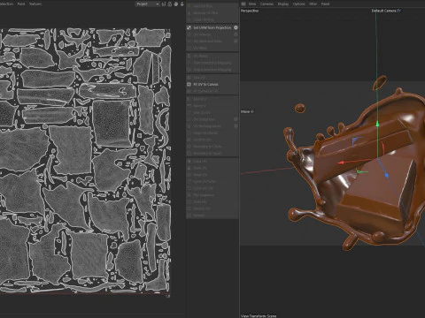 Chocolate Splash v12 3D Model