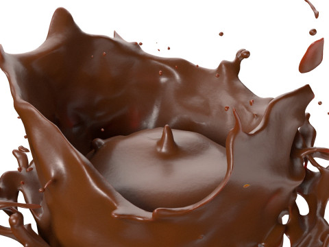Chocolate Splash v13 3D 모델