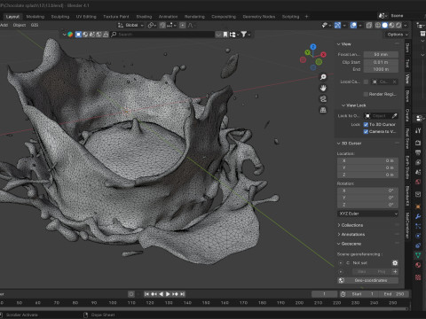 Chocolate Splash v13 3D 모델