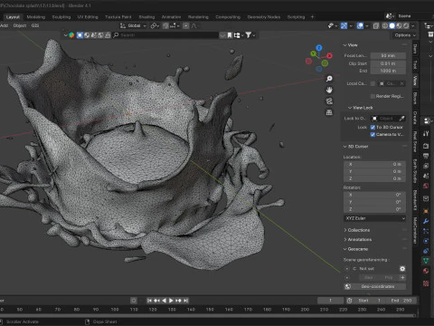 Chocolate Splash v13 3D Model