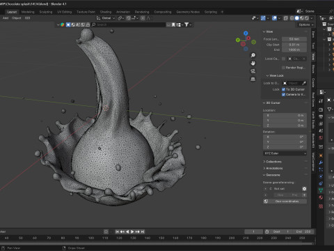 Chocolate Splash v14 Modelo 3D