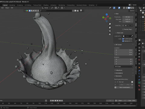 Chocolate Splash v14 3D Model