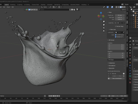 Chocolate Splash v15 3D Модель