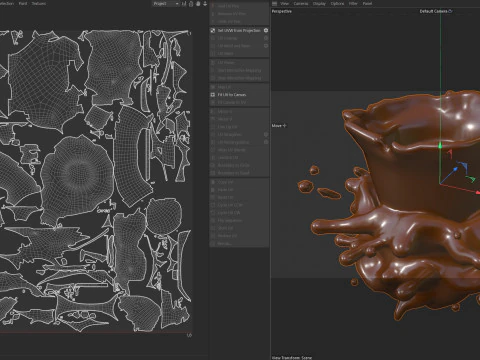 Chocolate Splash v16 3D Model