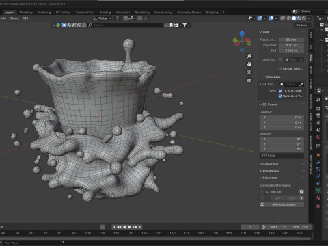 Chocolate Splash v16 Modelo 3D