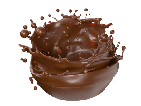Chocolate Splash v17 Modelo 3D