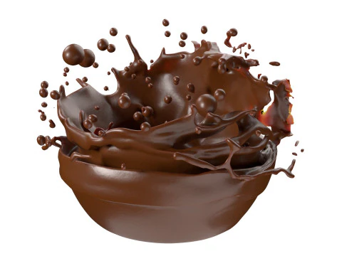 Chocolate Splash v17 3D Model