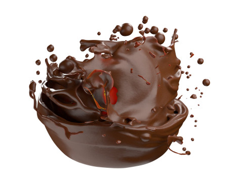 Chocolate Splash v17 Modelo 3D