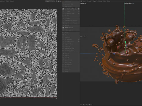 Chocolate Splash v17 3D Model