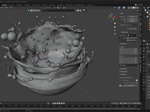 Chocolate Splash v17 Modelo 3D