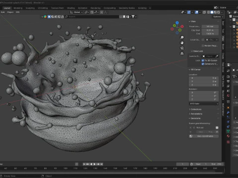 Chocolate Splash v17 3D Model