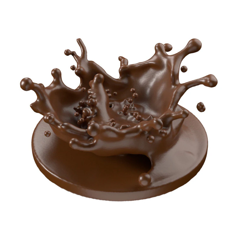 Chocolate Splash v18 3D Model .c4d .max .obj .3ds .fbx .stl .blend 