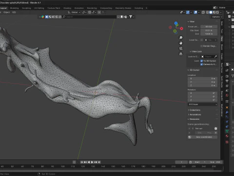 Chocolate Splash v20 3D Model