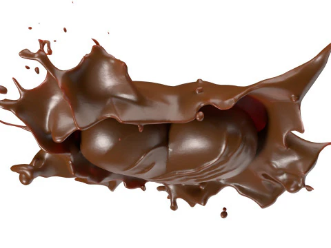 Chocolate Splash v21 3D Model
