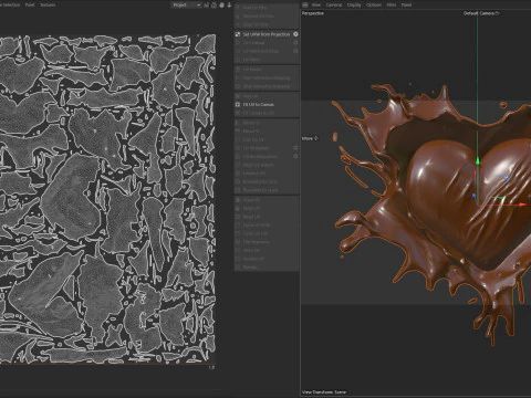 Chocolate Splash v21 3D Model