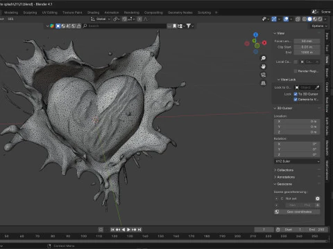 Chocolate Splash v21 3D Model