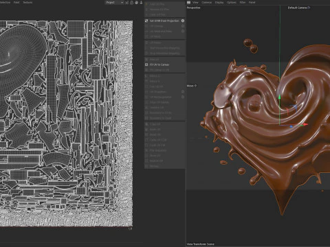 Chocolate Splash v22 3D Model
