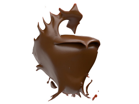 Chocolate Splash v23 3D Model