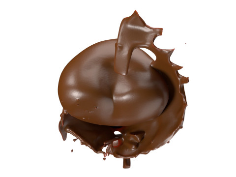 Chocolate Splash v23 3D Model