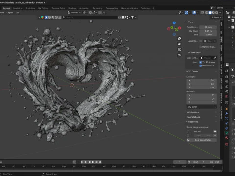 Chocolate Splash v26 3D Model