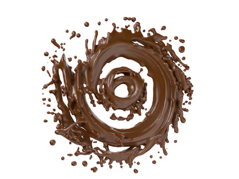 Chocolate Splash v27 3D Model