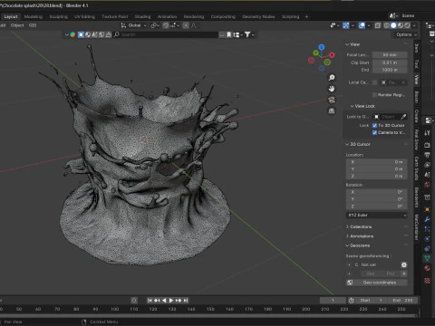 Chocolate Splash v28 3D Model