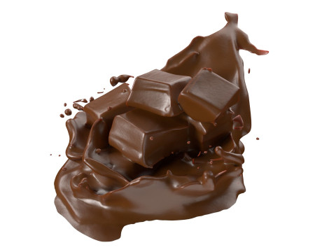 Chocolate Splash v29 3D Модель