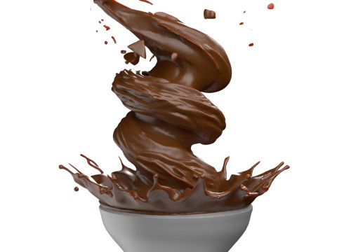 Chocolate Splash v30 3D Модель