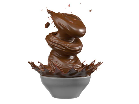 チョコレート スプラッシュ v30 3Dモデル